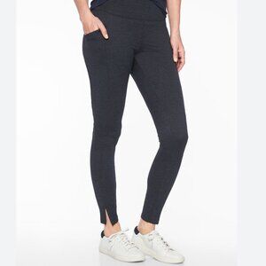 NWOT Athleta Mercer Herringbone Tight, MT Medium Tall Split Hem